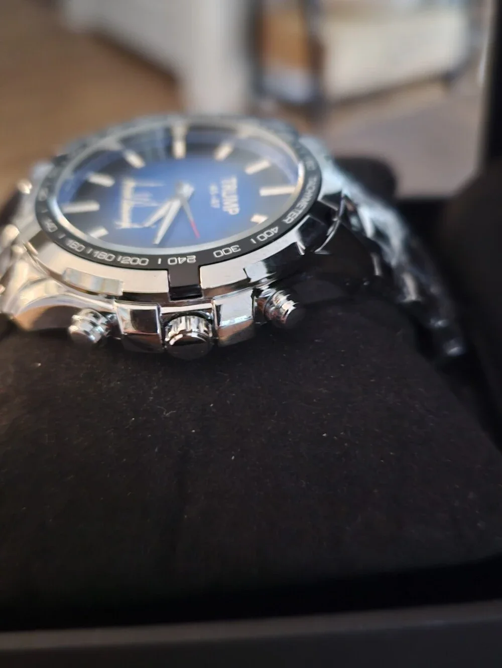 Stainless Steel Blue Dial Men's Ttump Watch